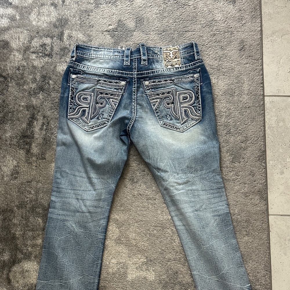 Rock Revival Light Blue Straight Leg Jeans